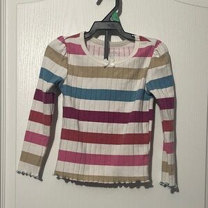 Little Girl’s Striped Long-Sleeved Shirt